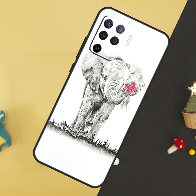 

Cute Elephant Case For Oppo A60 A80 A40 A15 A16 A17 A57 A94 A74 A54 A76 A96 A18 A38 A58 A78 A98 A5 A6 Pro OPPO A76