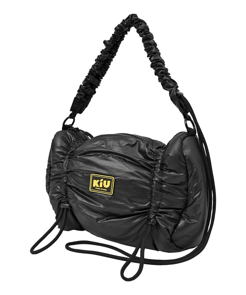 KiU Puffy Gathered Handle Bag, Waterproof and Water-Repellent, Gathered, Padded, Drawcord-Adjustable Length, Simple, Stylish, Cute, Casual, Outdoor,