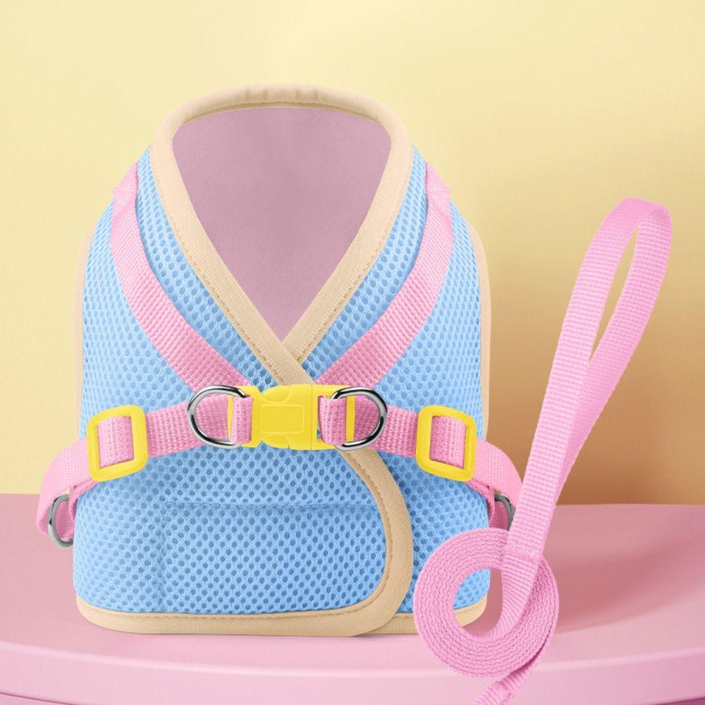 Breathable Dog Leash Set Anti Escape Cat Chest Strap Cat Accessories Pet Harness Vest  Puppy Akita