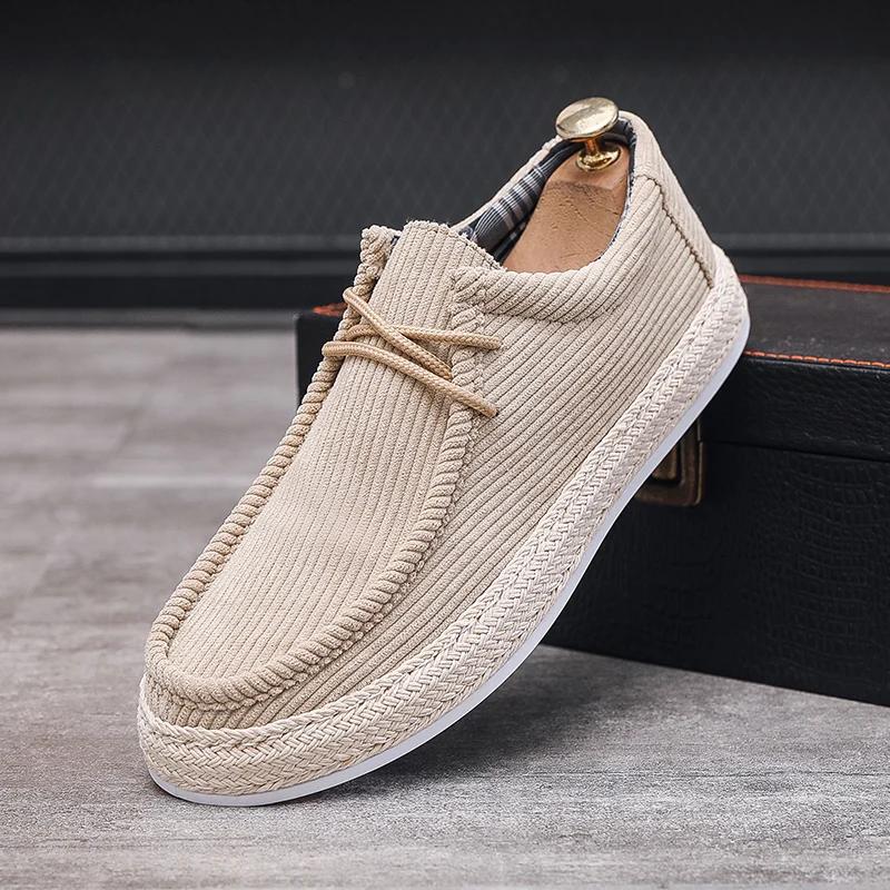 Fashion Dropshipping Canvas Sneakers Men Sport Casual Shoes for Men Summer Slip on Loafers Men man Chunky Comfortable Walking Shoes Male