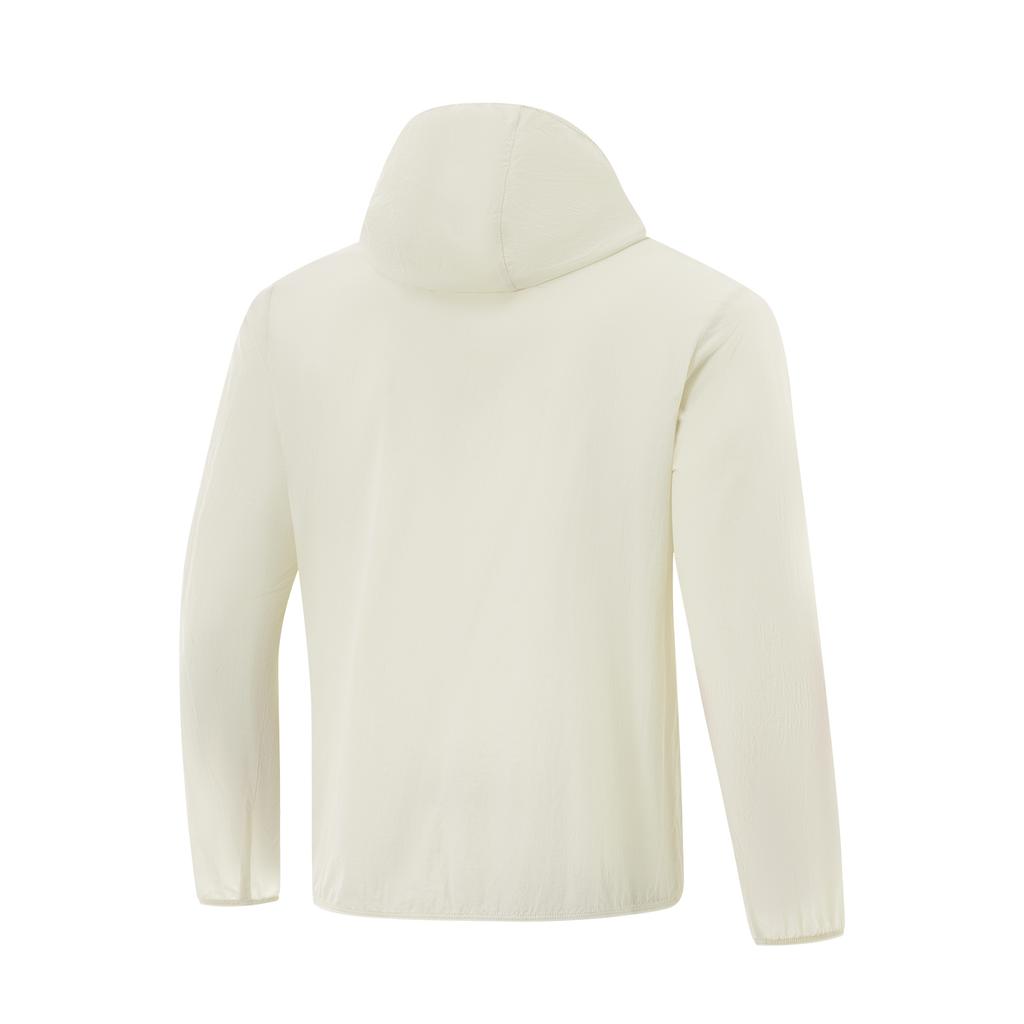 Li Ning Ice Silk Cool Comfort Breathable Casual Sports Hooded Sun Protection Windbreaker Men Outerwear Silver-Birch-Gray AFDV449-1