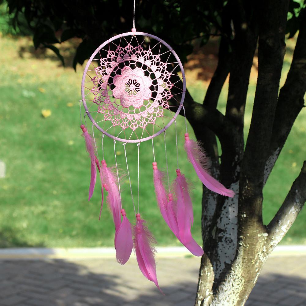 Dreamcatcher Feather Plush Originality Handmade Pendant Decorated Colors Four