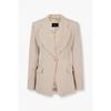 24 F W Women Wide Lapel Ribbed Jacket A524302512