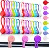 5 Pcs Magnetic Cable Winder Earphone Cord Organizer Silicone Wire Holder Random Color