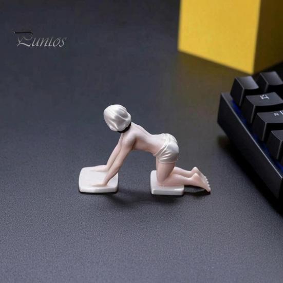 Creative Office Desk Gadgets 3D Printed Masked Hottie Ornament, Cool Mysterious Character Figurine, Stable Novelty Gifts for Gamers Base Desktop