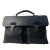 Gebrauchte BOTTEGAVENETABusiness-Tasche schwarzes Leder Herren