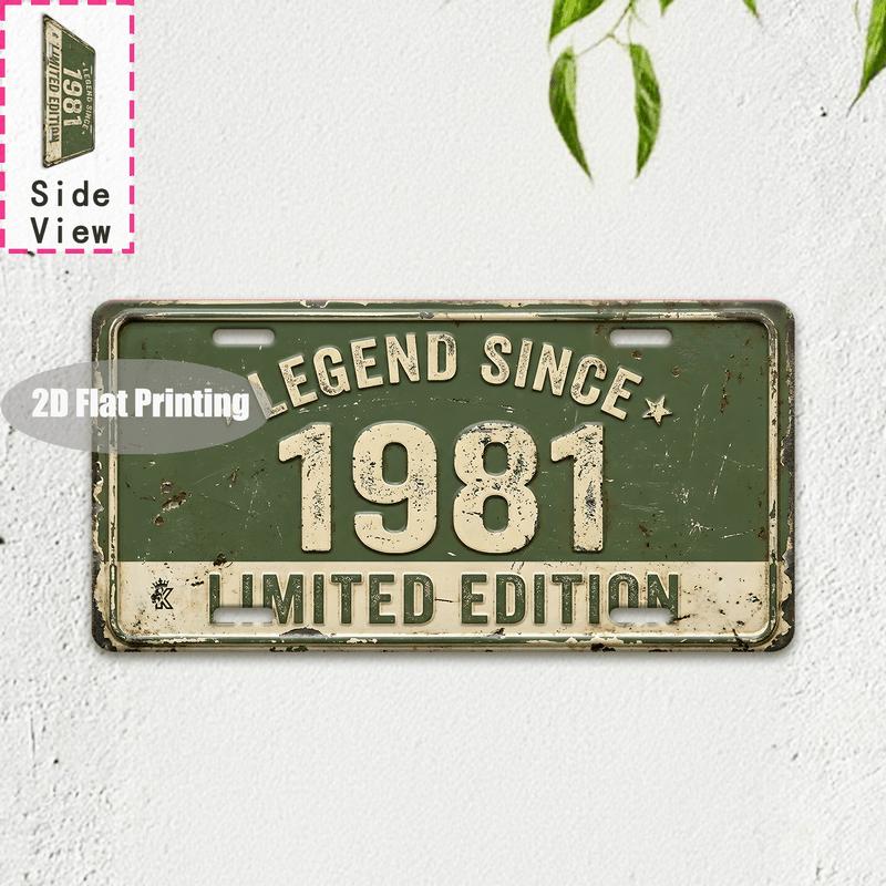 Tin Sign  Vintage Durable Metal Plaque Wall Decor Home Office Bar Man Cave Laundry Toilet Birth Year License Plate Wall Art