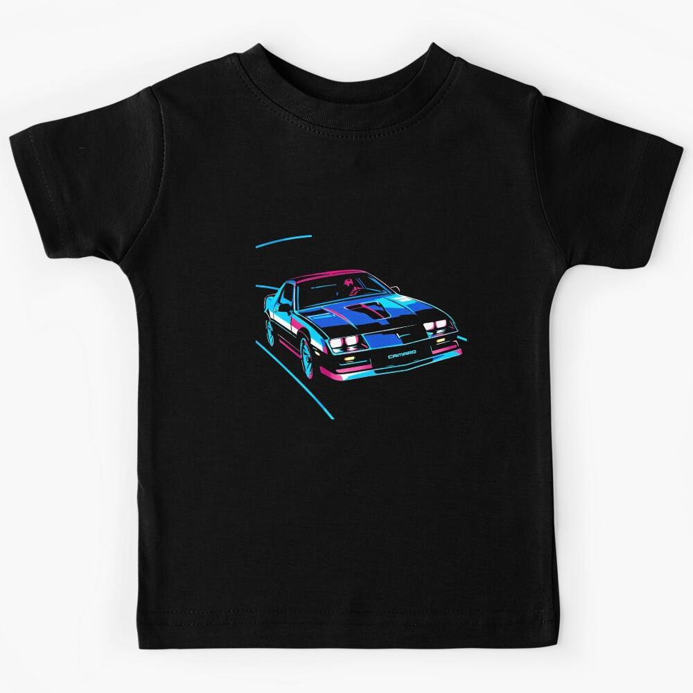 Camaro – Neon Night Drive Retro Illustration Kids T-Shirt 170