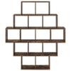 Wall Shelf Smoked Oak 120 X 20 X 136 Cm Engineered Wood