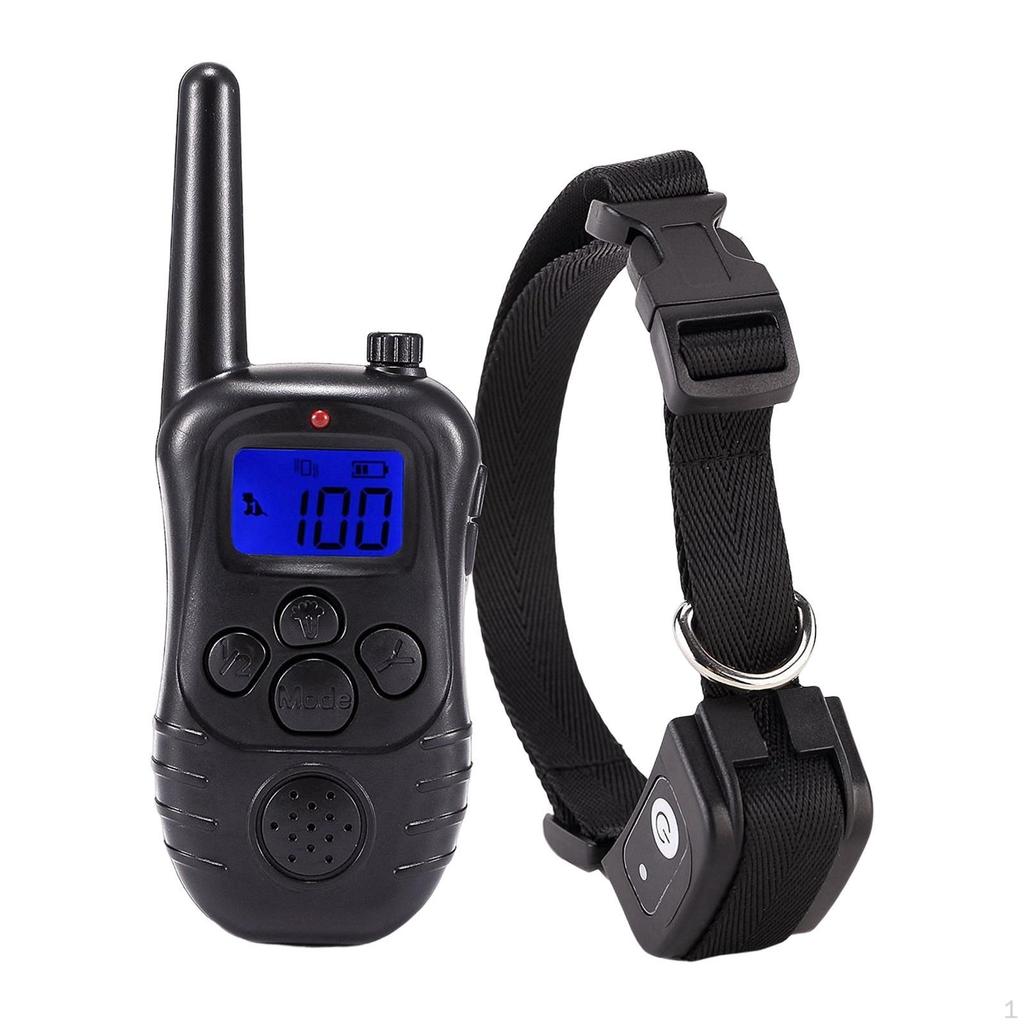 Dog Training Collar Waterproof Behavior Correct with Remote Control Electric black