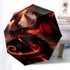 Dragon, Lava- Automatic Umbrella,Suitable for Men and Women,Suitable for Birthdays, Christmas, Gifts for Fashion Lovers0955b