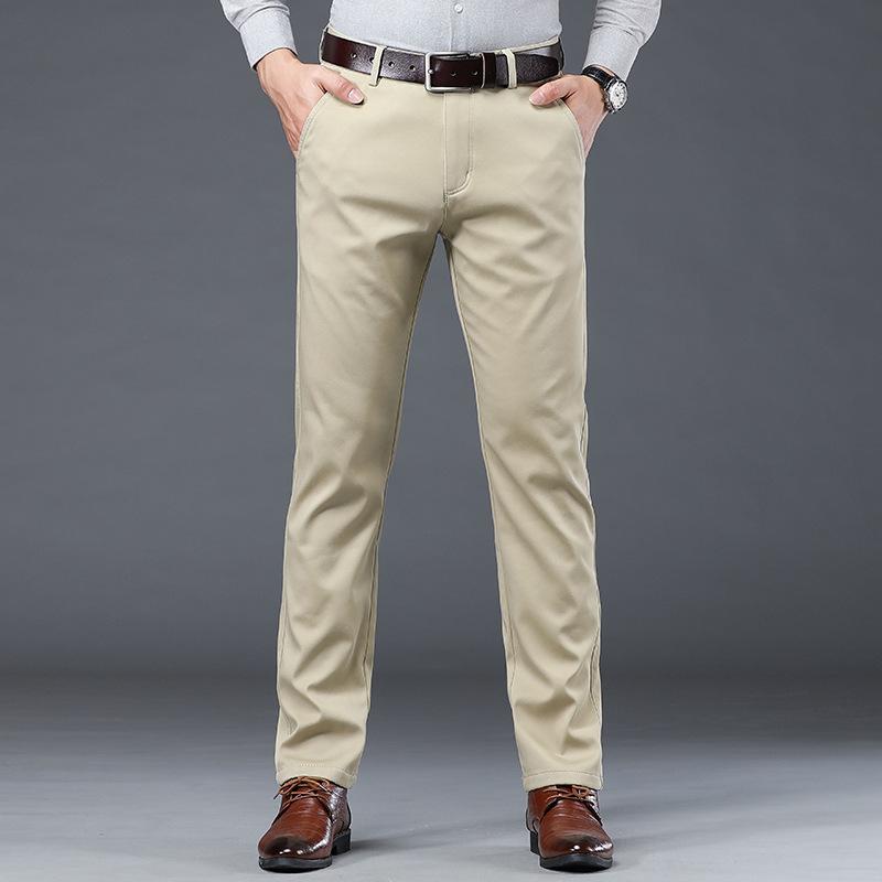 2024 Summer And Autumn Thin Non Ironing Tencel Cotton Casual Pants, Straight Tube Loose Business Pants For Men
