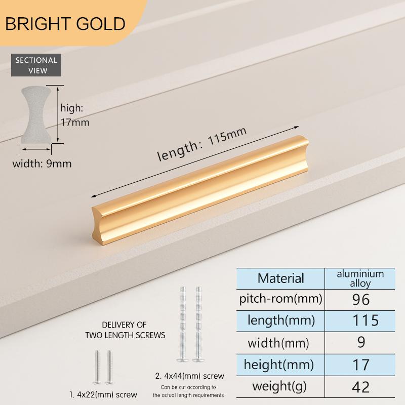 Simple Modern Cabinet Door Aluminum Alloy Handles Wardrobe Long Handles Length Of 500mm Black Drawer Pulls Kitchen Cupboard Pull