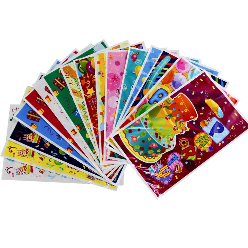 20pcs Plastic Candy Bag Pearl Loot Bags New Printed Gift Bag  Kids Birthday