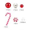 1 Set Christmas Beads Xmas Theme Decorative Anti-fading Happy Holiday Party DIY Floating Candle Faux Pearl for Gift