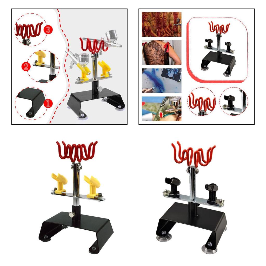 Airbrush Holder Station Airbrush Stand Model Coloring Accessories Supplies Universal with Suction Cups Table Bench Mount