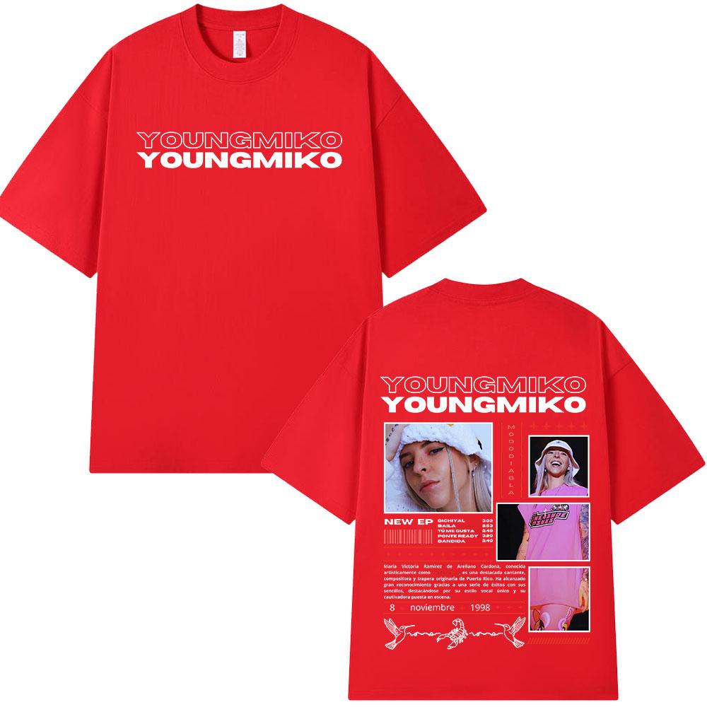 Rapper Young Miko Att Album Tshirt Tour Merch Short Sleeve Tee Shirt Unisex Women Clothes Loose Cotton Tshirts Streetwear Unisex