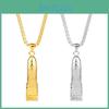 Hair Metal Clipper Alloy Chain Necklace With Pendant For Casual Fashion Gift And