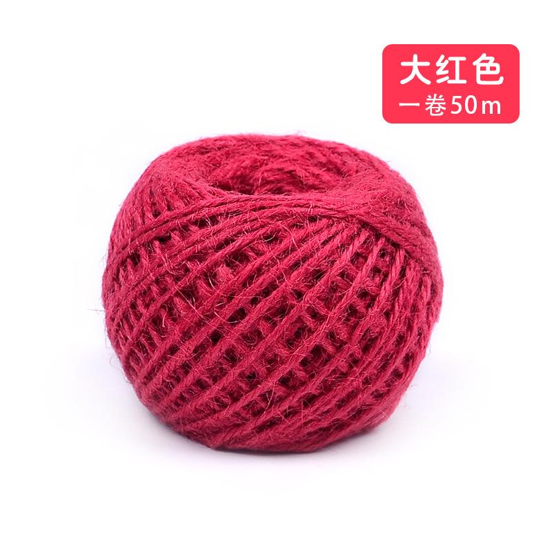 Color Hemp Rope Diy Hand-Woven Decorative Retro Style Photo Clip Jute Rope 50 Meters