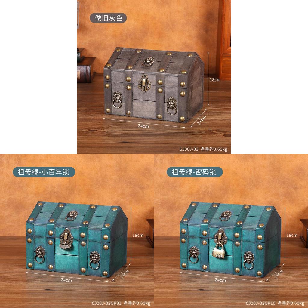 Houten Huisvormige Opbergdoos Met Slot Voor Sieraden En Accessoires