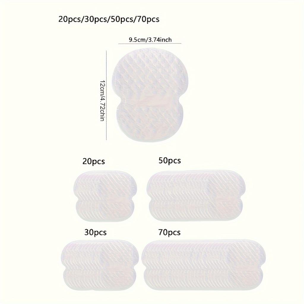 20/30/50/70pcs-Disposable underarm and armpit sweat pads, sweat absorbing patches, deodorant, non-woven fabric, breathable