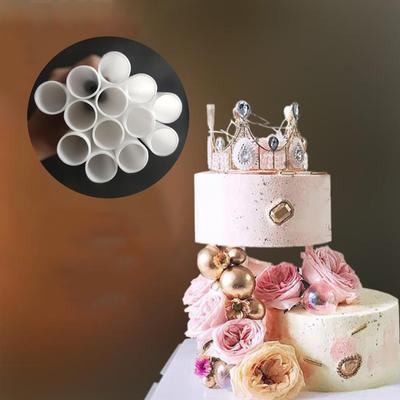 10Pcs Cake Dowels White Plastic Cake Support Rods Round Dowels Straws Reusable