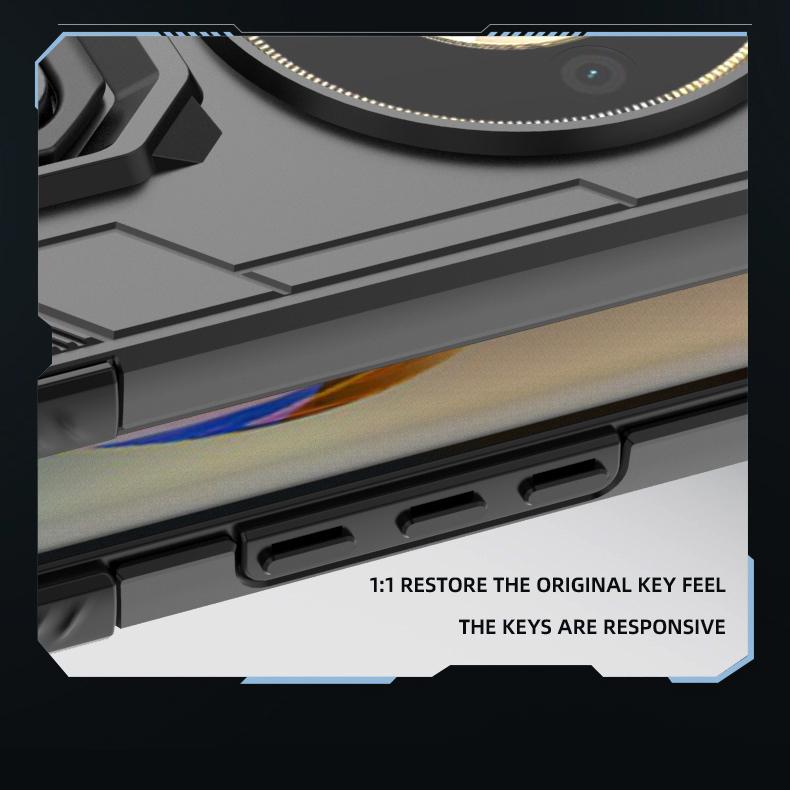 KEYSION Shockproof Armor Case for Honor X9b 5G Silicone+PC Upright Metal Live Ring Stand Phone Cover for Huawei Magic 6 Lite 5G