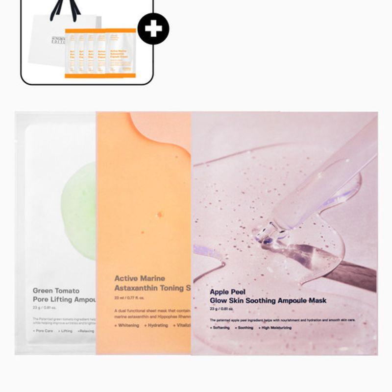 

[Pores/Spots/Glow] Choose 30 Daily Mask Sheets (Free Shopping Bag & 5 1.5g Asta Spot Cream Sheets) Astaxanthin Freckle Toning Mask (10 sheets)