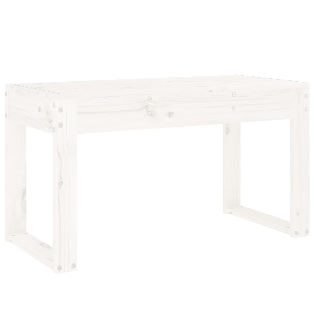 Vidaxl Ławka Ogrodowa, Biała, 80X38X45 Cm, Lite Drewno Sosnowe