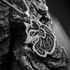 Exquisite Stainless Steel Personalized Celtic Wolf Head Pendant Necklace Men's Simple Jewelry Accessories