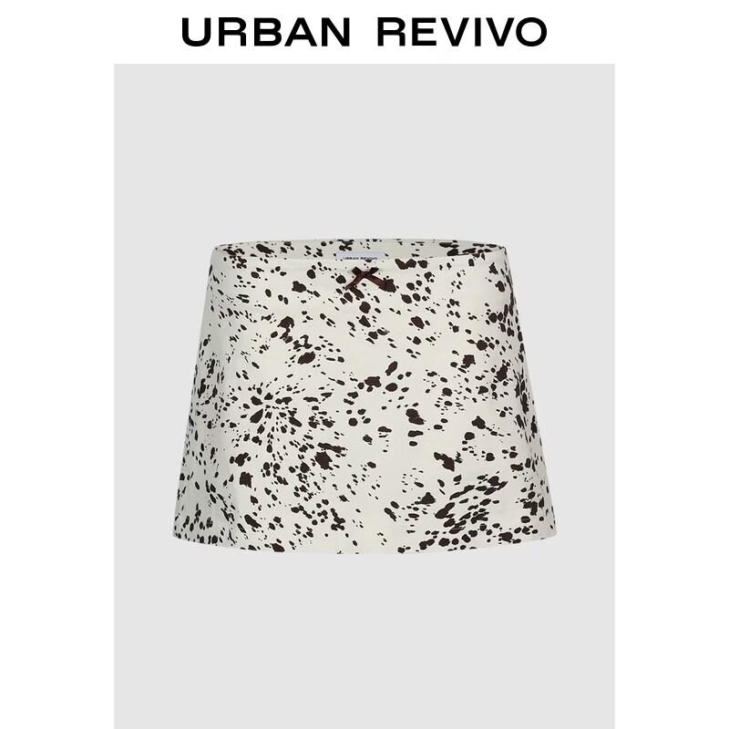 UR2026 Women s Ink Splash Print Mini Skirt XXS
