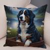 Moon Boat Butterfly Dog Corgi Cushion Cover Double Print Decor Pet Animal Pillowcase Soft Plush Pillow Case for Car Sofa Home