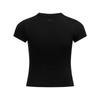 Under Armour Meridian Core Round Neck Solid Slim Fit Short Sleeve T-Shirt Women Tops Black 6000341-001