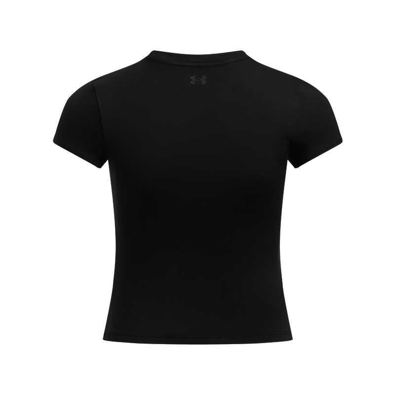 Under Armour Meridian Core Round Neck Solid Slim Fit Short Sleeve T-Shirt Women Tops Black 6000341-001