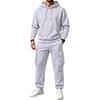 Winter Hooded Sweatshirt and Sweatpants Set for Men Women Casual Matching Outfit