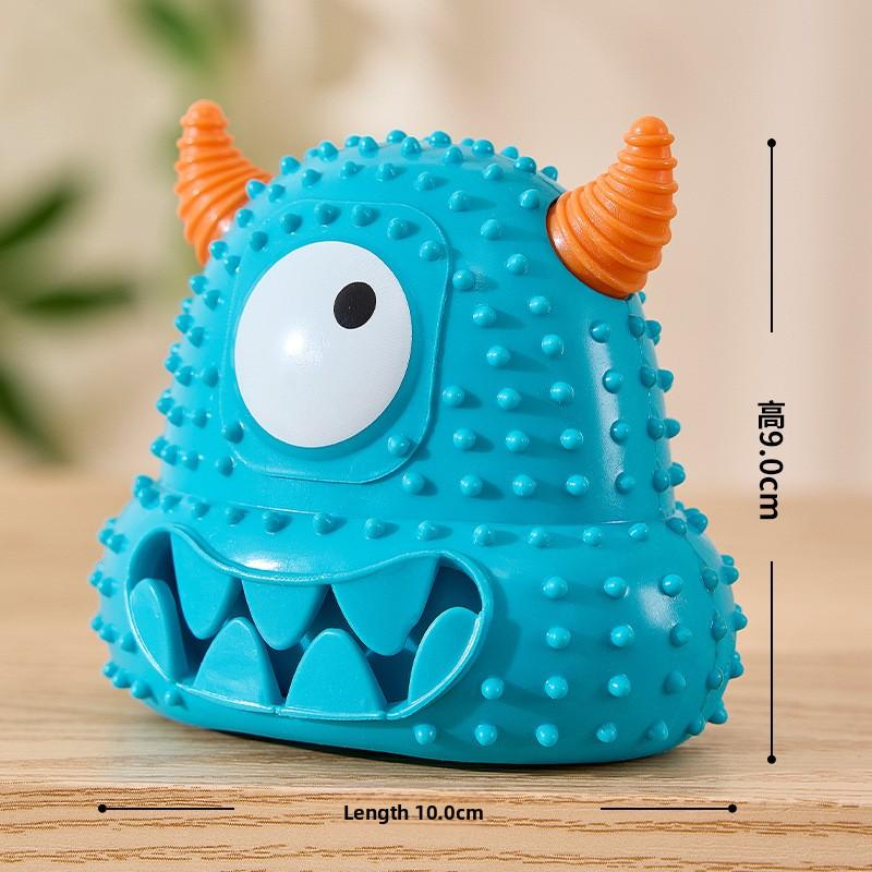 Pet Dog Teething Device, Little Monster Sound Toy, Dog Toothbrush, Dog Toy, Durable and Easy To Clean