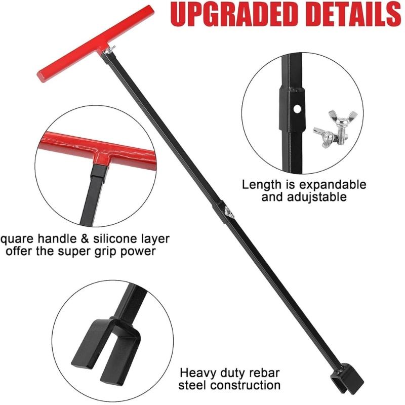 Regulowany Klucz do Licznika Wody Składany Stalowy Uchwyt T Klucz do Wody Wielofunkcyjny 4-kierunkowy do Naprawy Kranów Hydraulika