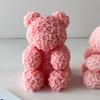 Rose Series Animal Aromatherapy Candle Silicone Mold Diy Rabbit Bear Handmade Soap Dripping Plaster Decoration Mold