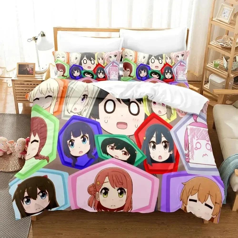3D Anime Nijiyon Animation Printed Bed Set Duvet Cover Pillowcase Bedding Set Bed Linen Sheet Quilt Cover Full Queen King Size