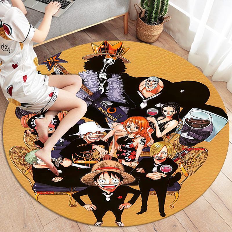One Piece Round Area Rug Carpet Rug For Living Room Bedroom Sofa Playroom Decor Nonslip Floor Mat