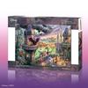 Tenyo in 1000-teiliges Puzzle, Disney Thomas Kinkade, Dornröschen, Maleficent, Leinwand-Stil, besondere Kunstkollektion, mit Kleber und Spachtel, inklusive