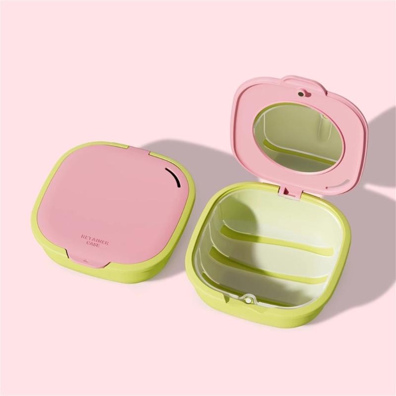 Travel Friendly Dental Appliance Storage Container for Clear Aligners and Retainers Leakproof ABS Materials