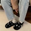 Fashion fragrant black retro bag head thick-soled slippers for women to wear autumn and winter popular Birkenstock half slippers