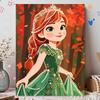 Disney DIY Pearl Art Painting Frozen Anna Home Wall Decoration Pearl Gemstone Painting Pictures Crafts Home Decoration
