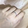 Sweet And Lovely Pink Zirconia Ultra-thin Ring Female 925 Stamp Pink Drip Party Wedding Fashion Jewelry Gift Wholesale