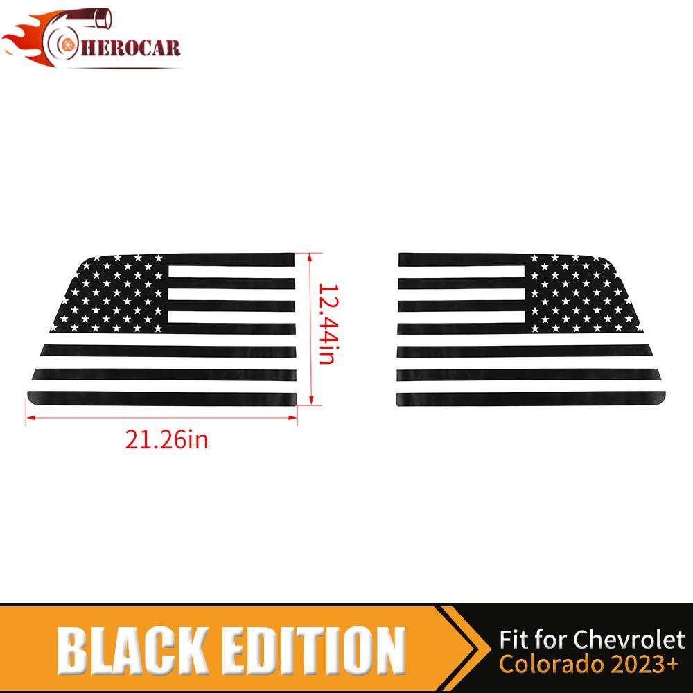 2PC Rear Window Glass Sticker Cover Trim For Chevy Colorado Canyon  2024 25