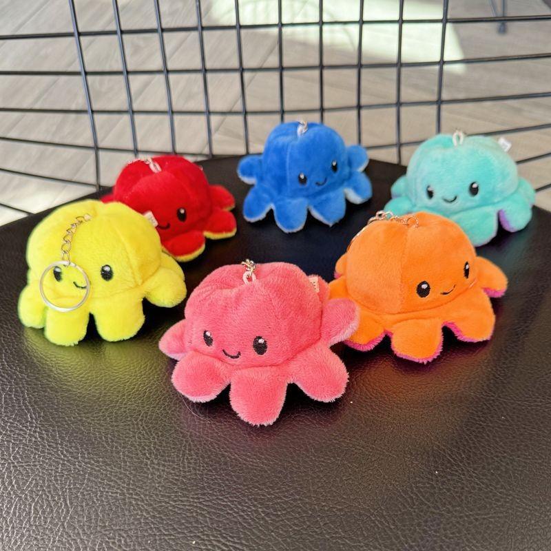 Reversible Octopus Plush Keychain Doll Pendant For Kids Gift