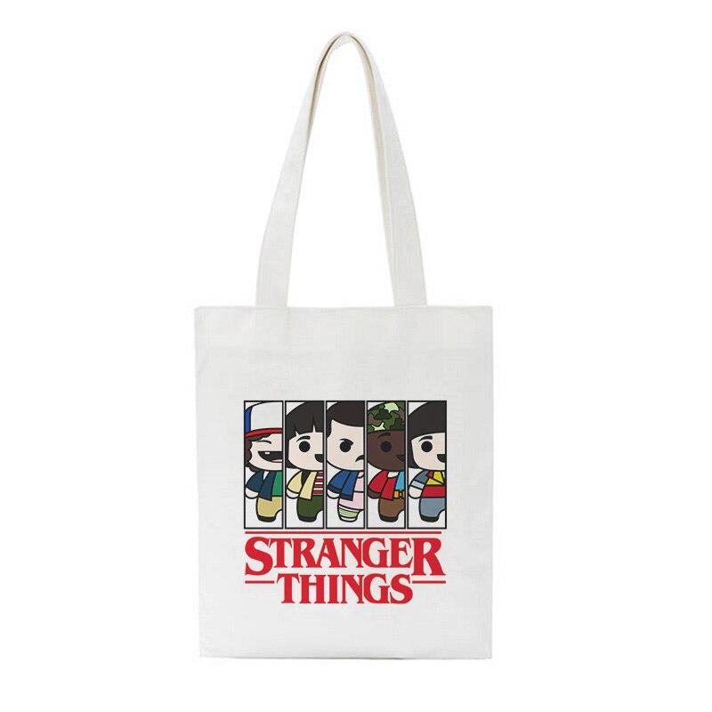Jiugong Stranger Things Cartoon Print Bags Bolsos de hombro Gran capacidad Harajuku Shopping Bag Casual Lindo bolso Wallet comprar a buen — entrega gratuita, reseñas reales con fotos — Joom