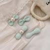 Women's Mint Pearl Ribbon Small Side Hairpin Hairpin