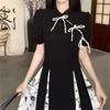 New Chinese style improved cheongsam skirt children's summer large size retro high-end Hanfu buckle big pendulum dress